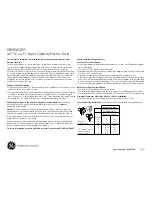 Preview for 2 page of GE DBSR463EG Dimensions And Installation Information