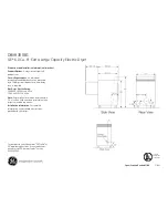 Preview for 1 page of GE DBXR300EG Dimensions And Installation Information