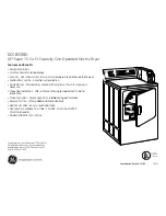 Preview for 3 page of GE DCCB330EJWC Dimensions And Installation Information