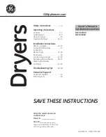 Preview for 1 page of GE DCCH480EK Owner'S Manual & Installation Instructions