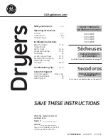 GE DCVH480EK Owner'S Manual & Installation Instructions preview