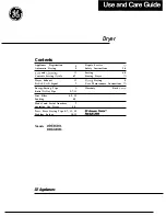 Preview for 1 page of GE DDE6608L User And Care