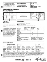 Preview for 1 page of GE DDE7108V Operating Instructions