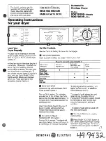 GE DDE7900B Operating Instructions предпросмотр