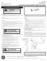 Предварительный просмотр 2 страницы GE Decashield 1000 DSA Instructions