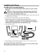 Preview for 12 page of GE DECT 28165 User Manual