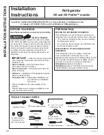 Preview for 26 page of GE DFE Series Owner'S Manual & Installation Instructions