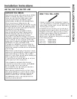 Предварительный просмотр 41 страницы GE DFE Owner'S Manual & Installation Instructions