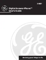 GE Digital Answer-Phone 2-9827 User Manual preview