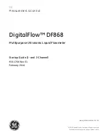 Предварительный просмотр 3 страницы GE DigitalFlow DF868 Startup Manual