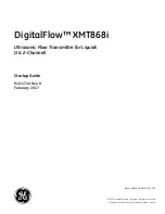 Preview for 3 page of GE DigitalFlow XMT868i Startup Manual