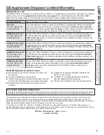 Preview for 15 page of GE DISPOSALL GFB760N Owner'S Manual And Installation Instructions