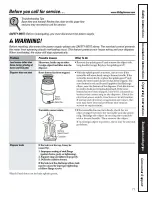 Предварительный просмотр 11 страницы GE Disposall GFC1020V Owner'S Manual & Installation Instructions