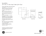 Preview for 1 page of GE DLLLR33GJ Dimensions And Installation Information