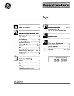 Preview for 1 page of GE DOE7200S Use And Care Manual