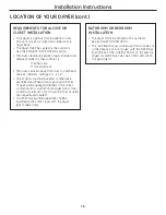 Preview for 16 page of GE DPGT650EHMG - 27" Electric Dryer Owners And Installation Manual