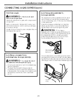 Preview for 20 page of GE DPGT650EHMG - 27" Electric Dryer Owners And Installation Manual