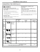 Preview for 26 page of GE DPGT650EHMG - 27" Electric Dryer Owners And Installation Manual