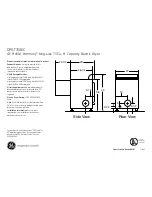 Preview for 1 page of GE DPGT750ECWW - Harmony 27" Electric Dryer Dimensions And Installation Information