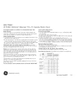 Preview for 2 page of GE DPGT750ECWW - Harmony 27" Electric Dryer Dimensions And Installation Information