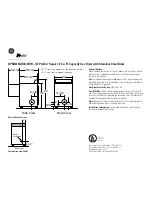 GE DPSB613GD Specifications preview