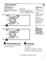 Preview for 9 page of GE DPSQ475ET Owner'S Manual