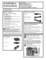 GE DPVH8800GJ Installation Instructions Manual preview