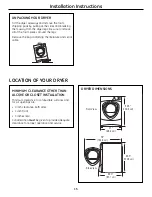 Предварительный просмотр 15 страницы GE DPVH890EJMG - Profile 27" Electric Dryer Owner'S Manual And Installation Instructions