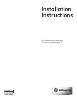 Preview for 1 page of GE Drawer Freezer Refrigerator Installation Instructions Manual