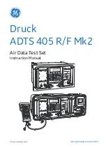 GE Druck ADTS 405 R/F Mk2 Instruction Manual предпросмотр