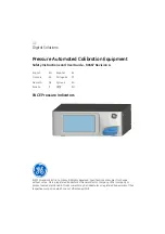 Preview for 1 page of GE Druck PACE1000 Safety Instructions And User Manual