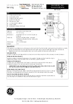 Предварительный просмотр 1 страницы GE Druck PV210 Operating Instructions