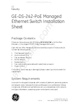 GE DS-242-POE Installation Sheet preview