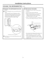 Предварительный просмотр 22 страницы GE DSE26JGEBCBB Owner'S Manual And Installation