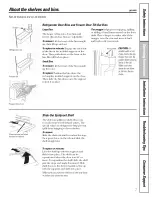 Preview for 7 page of GE DSF25KGTABG and Owner'S Manual And Installation