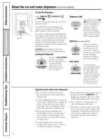 Preview for 12 page of GE DSF25KGTABG and Owner'S Manual And Installation