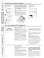 Preview for 12 page of GE DSHS5PGXAESS and Owner'S Manual And Installation