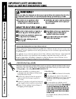 Предварительный просмотр 2 страницы GE DSKS333E Owner'S Manual And Installation Instructions