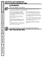 Preview for 4 page of GE DSS25MSSFSS and Owner'S Manual And Installation