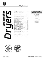 GE DSXH43EF Owner'S Manual & Installation Instructions preview