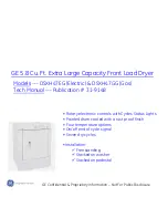 GE DSXH47EG Tech  Manual preview