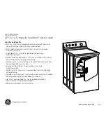 Preview for 3 page of GE DuraDrum GTDP250EM Dimensions And Installation Information