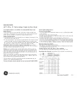 Preview for 2 page of GE DVLR223GG Dimensions And Installation Information