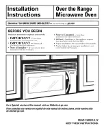 Preview for 1 page of GE DVM1850DM Installation Instructions Manual