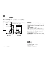 Preview for 1 page of GE DWSR405EBWW Dimensions And Installation Information