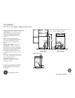 Предварительный просмотр 1 страницы GE DWSR463EG Dimensions And Installation Information