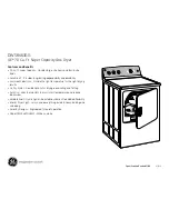 Предварительный просмотр 3 страницы GE DWSR463EG Dimensions And Installation Information