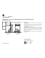 GE DWSR473EVAA Dimensions And Installation Information preview