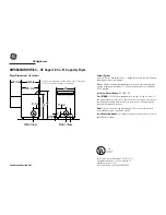 GE DWSR483GBCC Dimensions And Installation Information preview