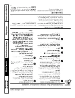 Предварительный просмотр 78 страницы GE ECBP82 Owner'S Manual And Installation Instructions